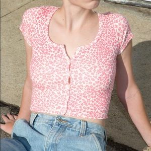 brandy melville pink cheetah zelly